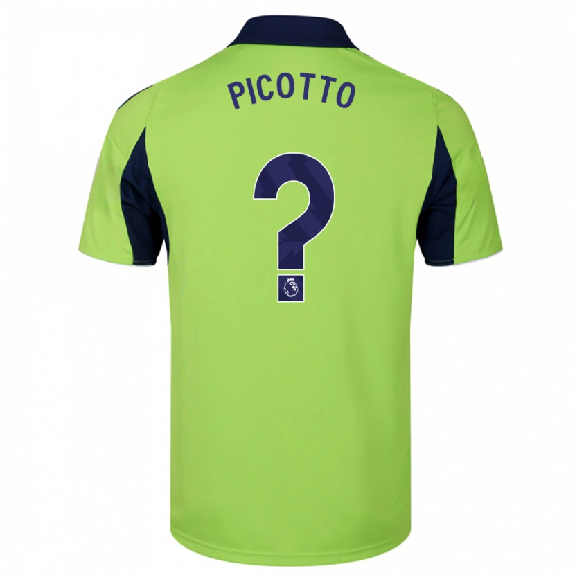 Danxen Bambino Maglia Luca Picotto #0 Verde Navy Bianco Kit Gara Away 2025/26 Maglietta