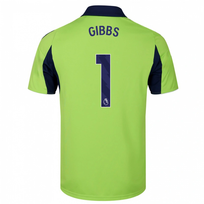 Danxen Bambino Maglia Frankie Gibbs #1 Verde Navy Bianco Kit Gara Away 2025/26 Maglietta