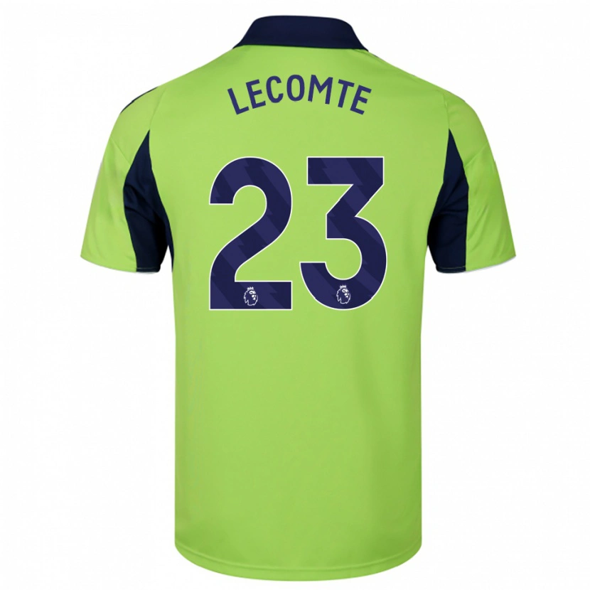 Danxen Bambino Maglia Benjamin Lecomte #23 Verde Navy Bianco Kit Gara Away 2025/26 Maglietta