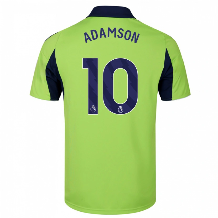 Danxen Bambino Maglia Sasha Adamson #10 Verde Navy Bianco Kit Gara Away 2025/26 Maglietta