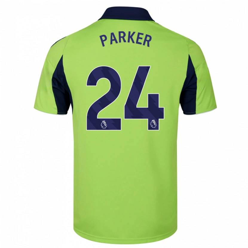 Danxen Bambino Maglia Beau Parker #24 Verde Navy Bianco Kit Gara Away 2025/26 Maglietta