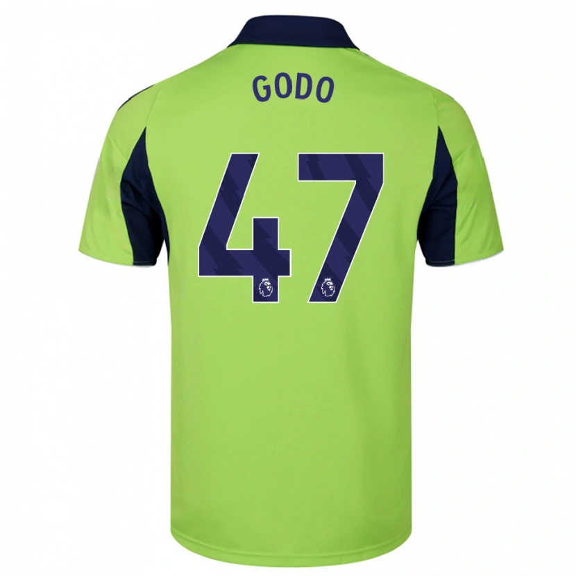 Danxen Bambino Maglia Martial Godo #47 Verde Navy Bianco Kit Gara Away 2025/26 Maglietta