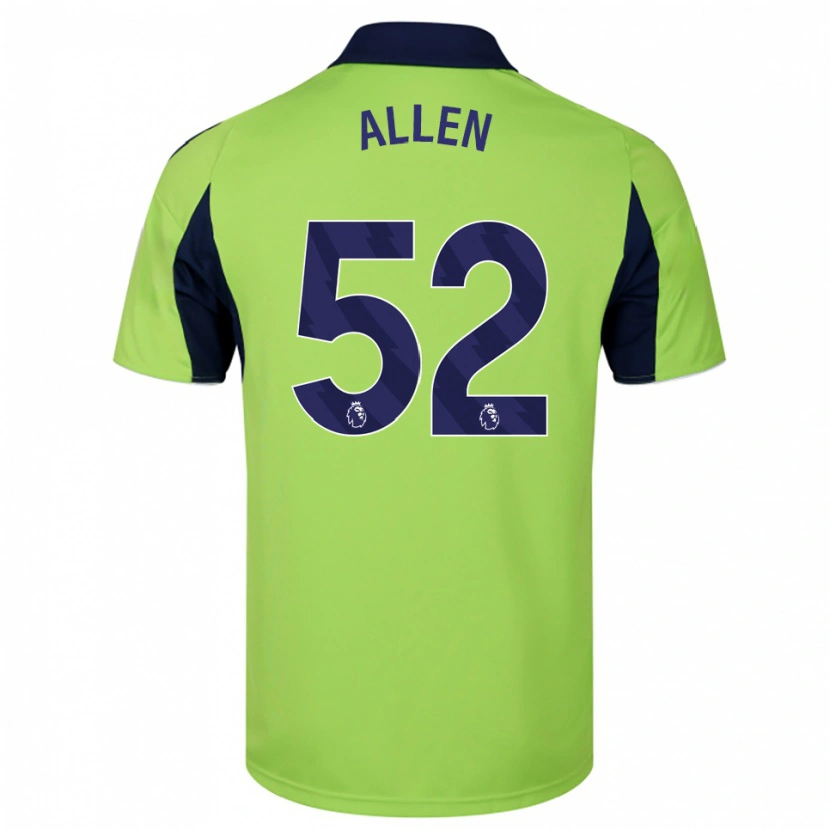 Danxen Bambino Maglia Michael Allen #52 Verde Navy Bianco Kit Gara Away 2025/26 Maglietta