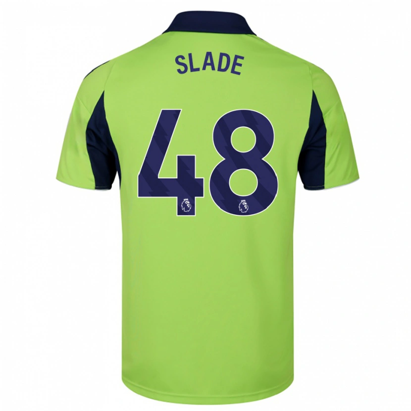 Danxen Bambino Maglia Bradley Slade #48 Verde Navy Bianco Kit Gara Away 2025/26 Maglietta