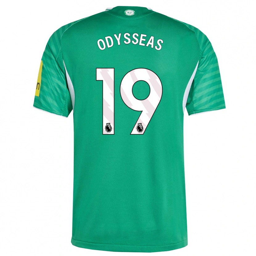 Danxen Bambino Maglia Odysseas Vlachodimos #19 Verde Bianco Kit Gara Away 2025/26 Maglietta