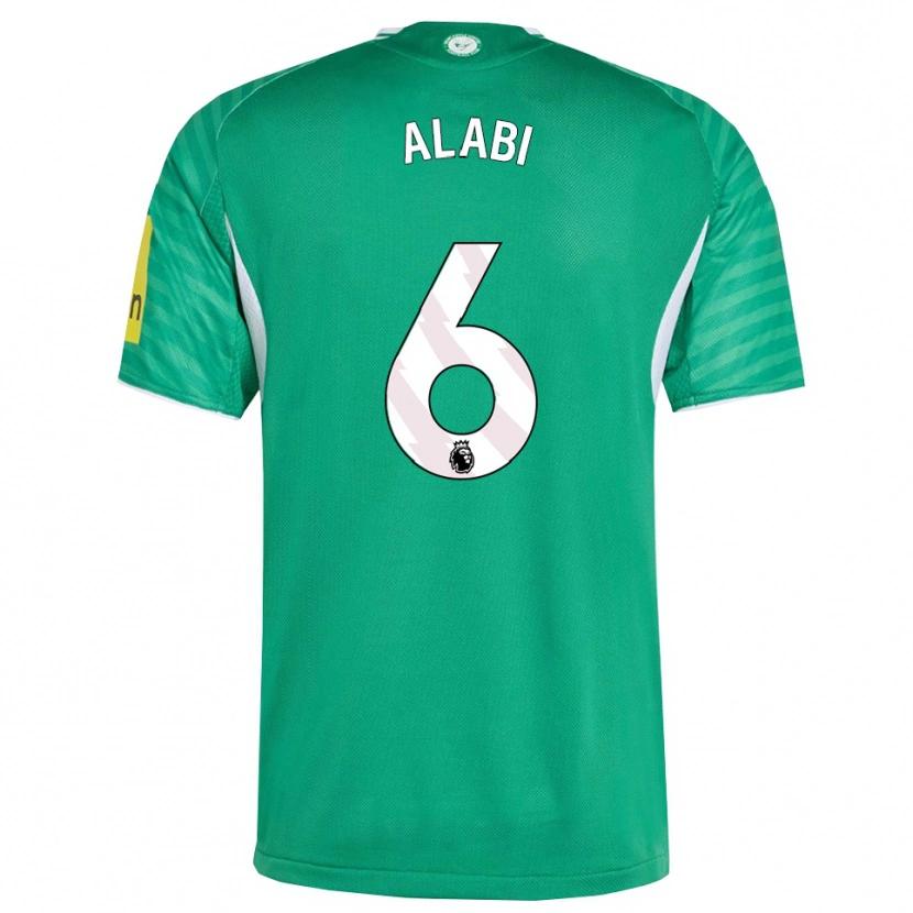 Danxen Bambino Maglia Sam Alabi #6 Verde Bianco Kit Gara Away 2025/26 Maglietta