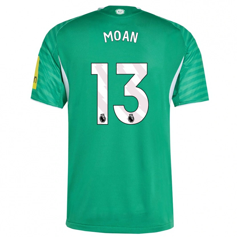 Danxen Bambino Maglia Claudia Moan #13 Verde Bianco Kit Gara Away 2025/26 Maglietta