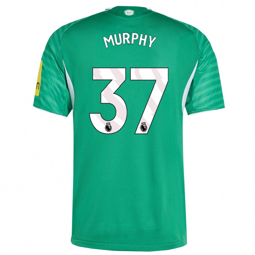 Danxen Bambino Maglia Alex Murphy #37 Verde Bianco Kit Gara Away 2025/26 Maglietta