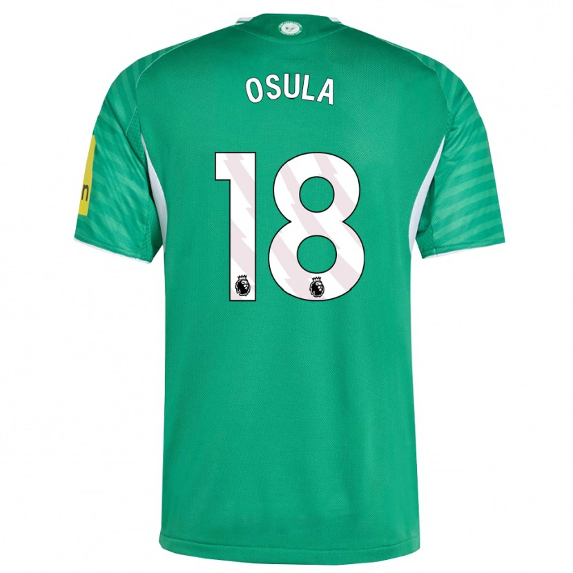 Danxen Bambino Maglia William Osula #18 Verde Bianco Kit Gara Away 2025/26 Maglietta