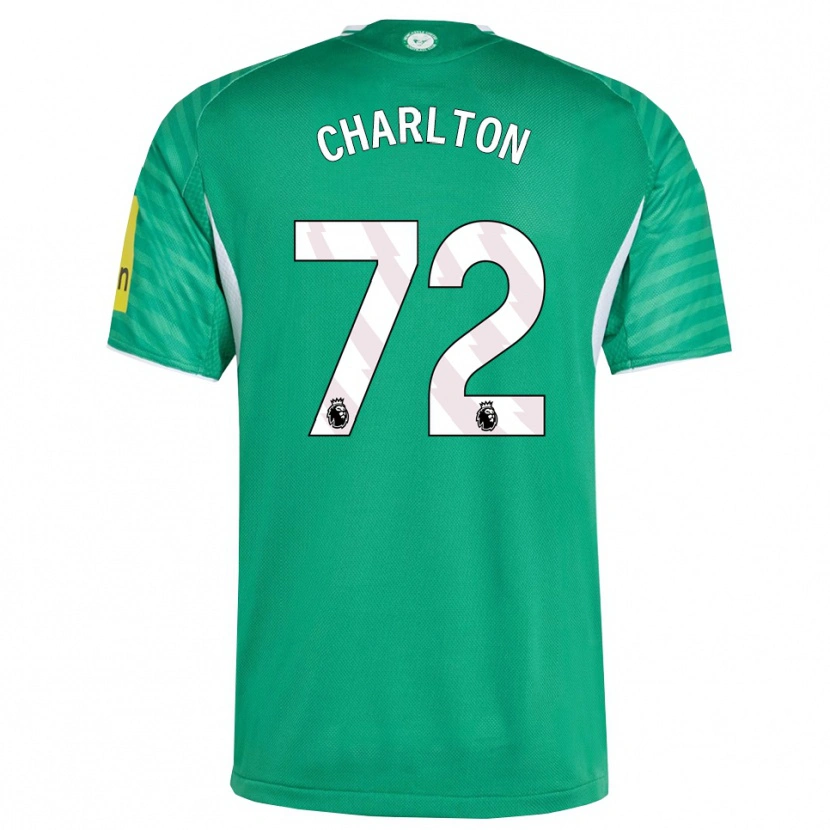 Danxen Bambino Maglia Dylan Charlton #72 Verde Bianco Kit Gara Away 2025/26 Maglietta