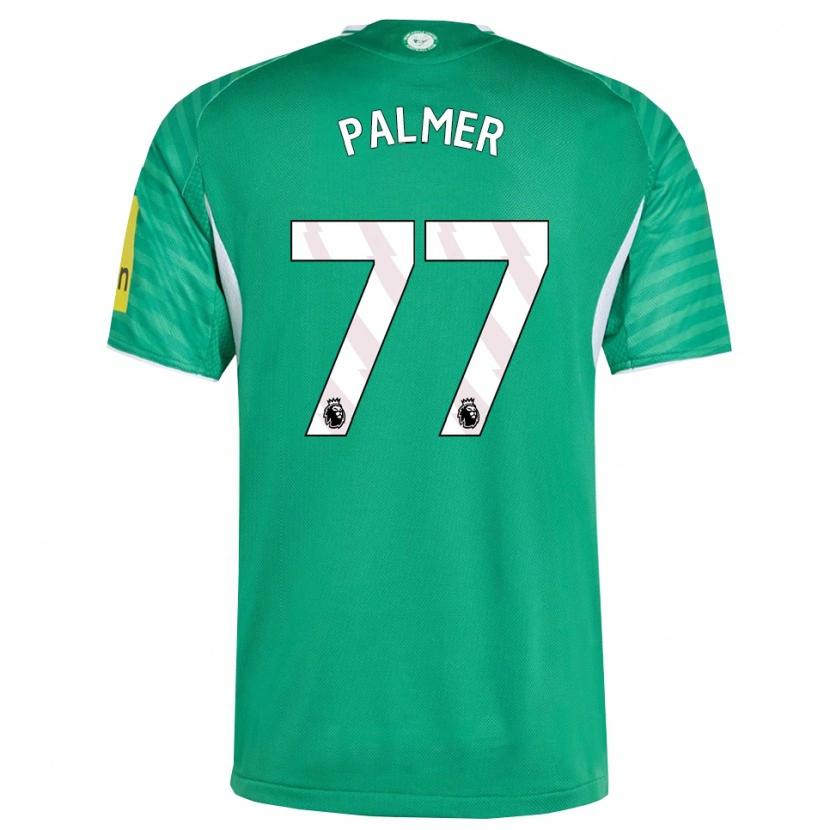 Danxen Bambino Maglia Darren Palmer #77 Verde Bianco Kit Gara Away 2025/26 Maglietta