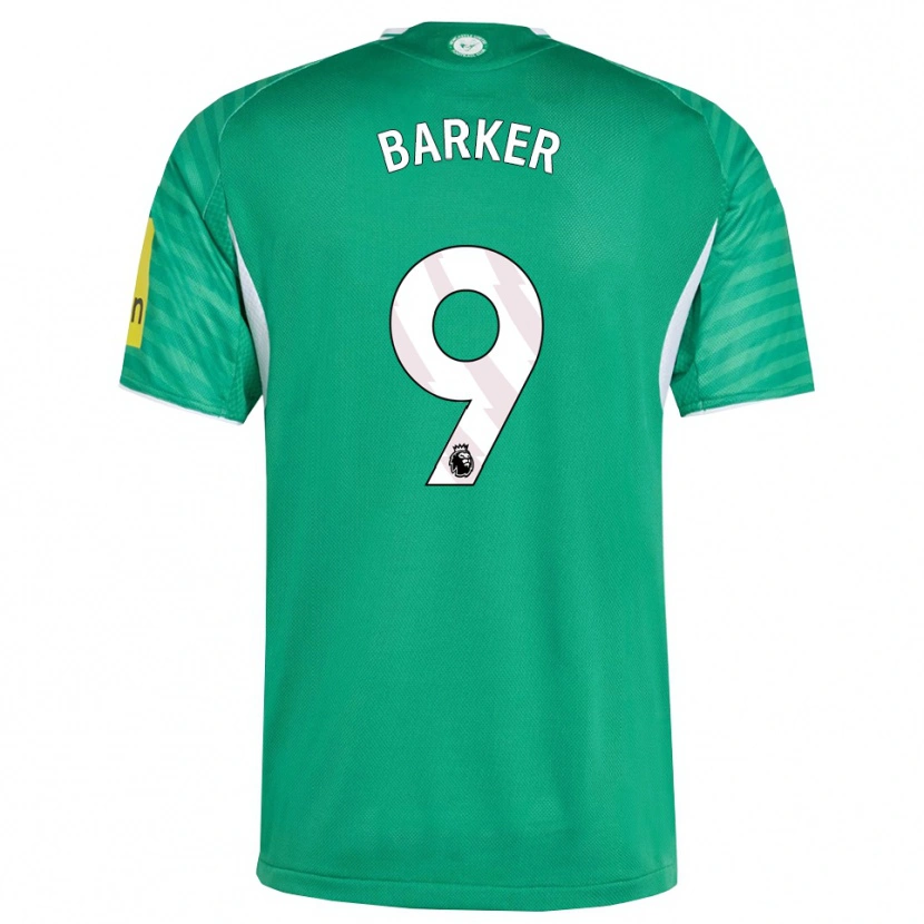 Danxen Bambino Maglia Katie Barker #9 Verde Bianco Kit Gara Away 2025/26 Maglietta