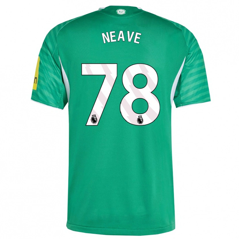 Danxen Bambino Maglia Sean Neave #78 Verde Bianco Kit Gara Away 2025/26 Maglietta