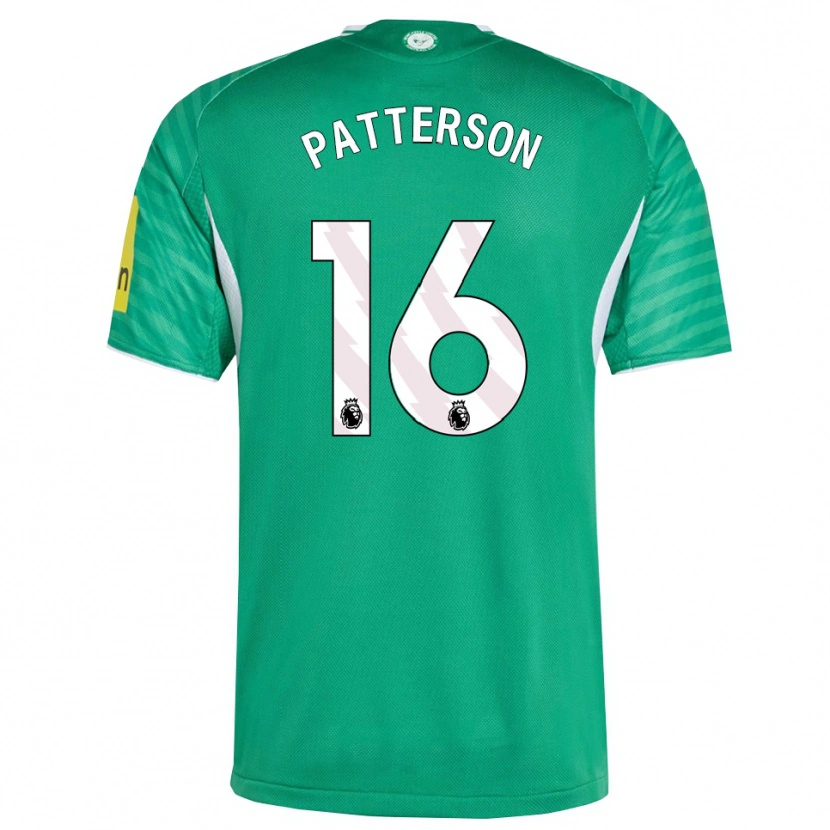 Danxen Bambino Maglia Jack Patterson #16 Verde Bianco Kit Gara Away 2025/26 Maglietta