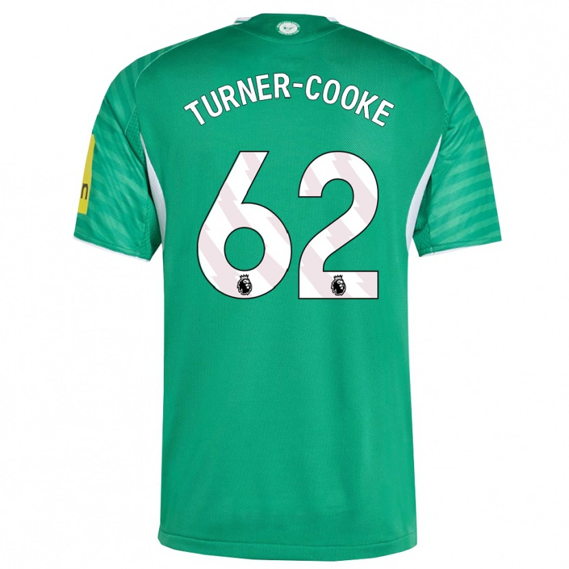 Danxen Bambino Maglia Jay Turner-Cooke #62 Verde Bianco Kit Gara Away 2025/26 Maglietta