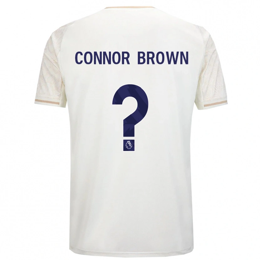 Danxen Bambino Maglia Connor Brown #0 Bianco Sporco Nero Kit Gara Away 2025/26 Maglietta