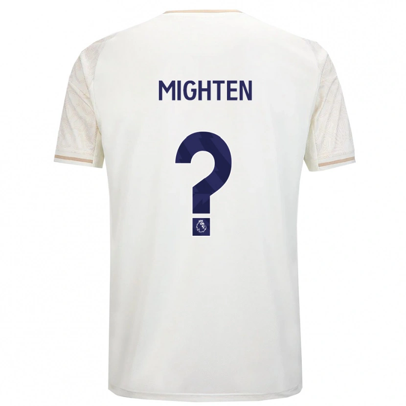 Danxen Bambino Maglia Alex Mighten #0 Bianco Sporco Nero Kit Gara Away 2025/26 Maglietta