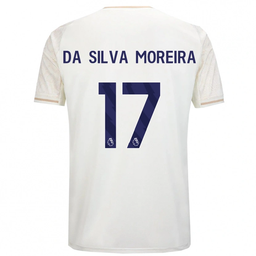 Danxen Bambino Maglia Eric Da Silva Moreira #17 Bianco Sporco Nero Kit Gara Away 2025/26 Maglietta