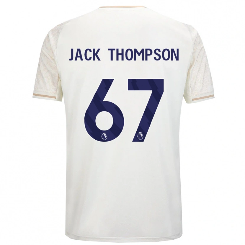 Danxen Bambino Maglia Jack Thompson #67 Bianco Sporco Nero Kit Gara Away 2025/26 Maglietta