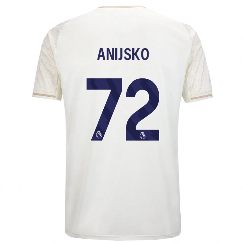 Danxen Bambino Maglia Danni Anisjko #72 Bianco Sporco Nero Kit Gara Away 2025/26 Maglietta