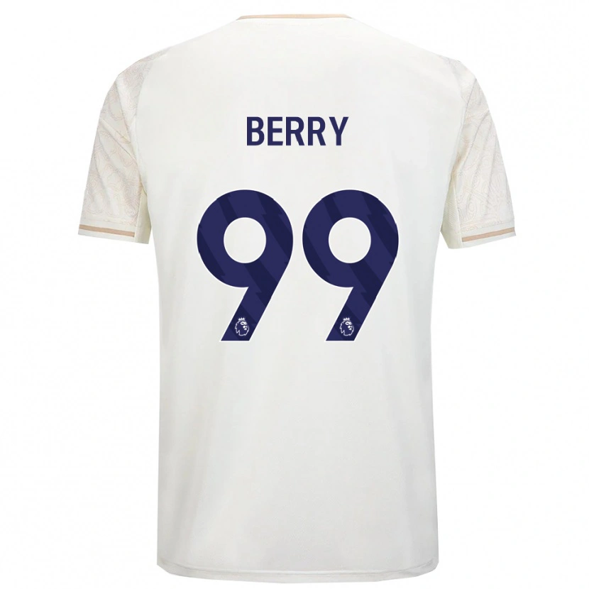 Danxen Bambino Maglia Adam Berry #99 Bianco Sporco Nero Kit Gara Away 2025/26 Maglietta