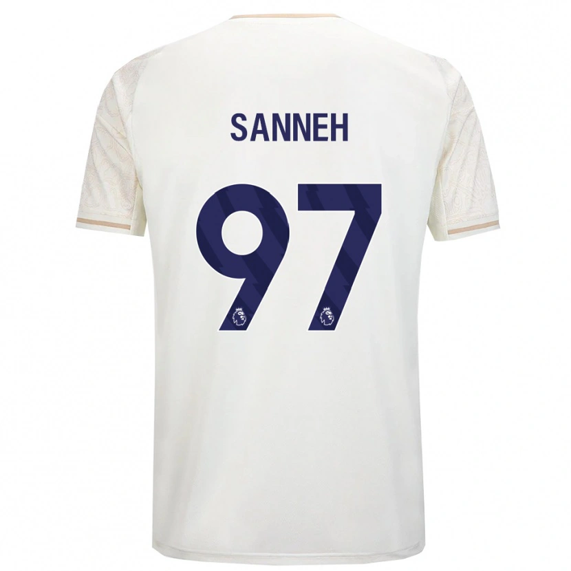 Danxen Bambino Maglia Buba Sanneh #97 Bianco Sporco Nero Kit Gara Away 2025/26 Maglietta
