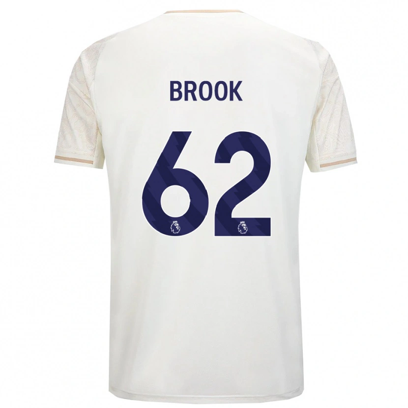 Danxen Bambino Maglia Will Brook #62 Bianco Sporco Nero Kit Gara Away 2025/26 Maglietta