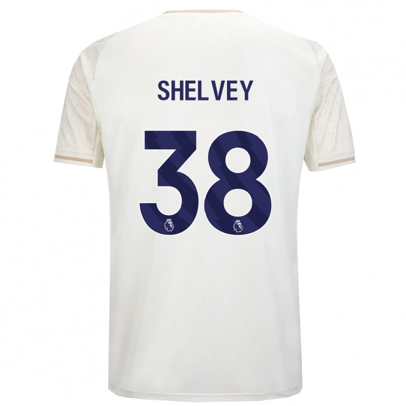 Danxen Bambino Maglia George Shelvey #38 Bianco Sporco Nero Kit Gara Away 2025/26 Maglietta