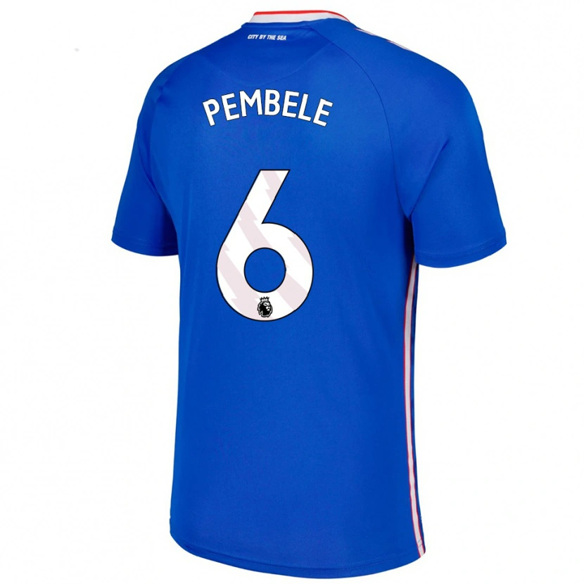 Danxen Bambino Maglia Timothée Pembélé #6 Blu Bianco Kit Gara Away 2025/26 Maglietta