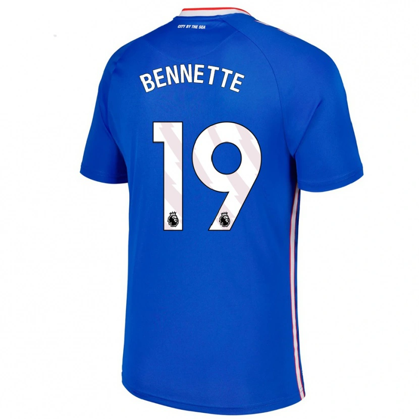 Danxen Bambino Maglia Jewison Bennette #19 Blu Bianco Kit Gara Away 2025/26 Maglietta