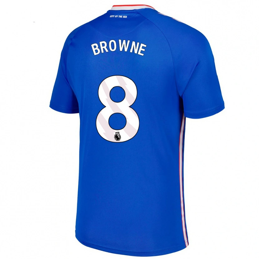 Danxen Bambino Maglia Alan Browne #8 Blu Bianco Kit Gara Away 2025/26 Maglietta