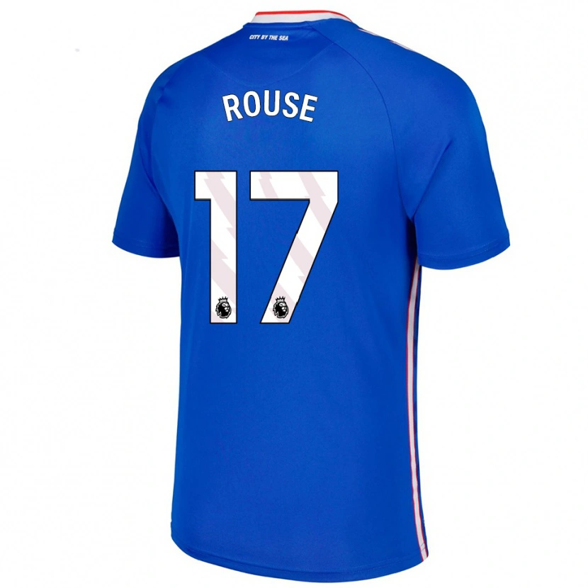 Danxen Bambino Maglia Mollie Rouse #17 Blu Bianco Kit Gara Away 2025/26 Maglietta