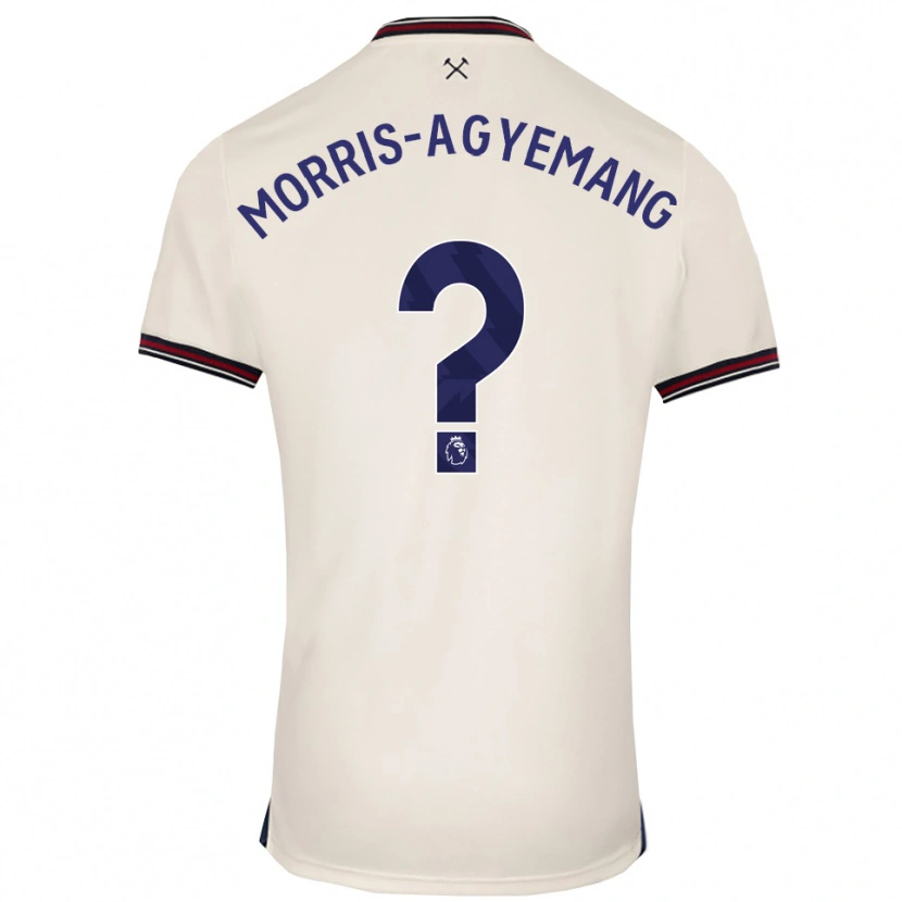 Danxen Bambino Maglia Reggie Morris-Agyemang #0 Bianco Sporco Kit Gara Away 2025/26 Maglietta
