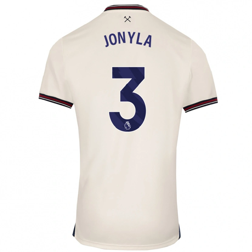 Danxen Bambino Maglia Tomas Jonyla #3 Bianco Sporco Kit Gara Away 2025/26 Maglietta
