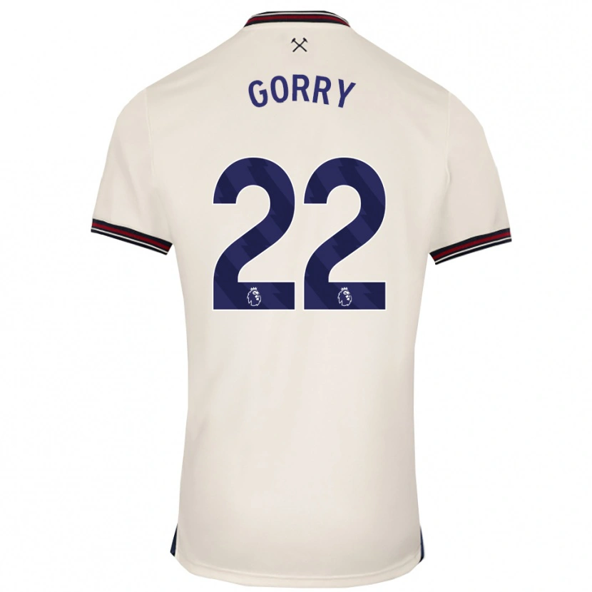 Danxen Bambino Maglia Katrina Gorry #22 Bianco Sporco Kit Gara Away 2025/26 Maglietta
