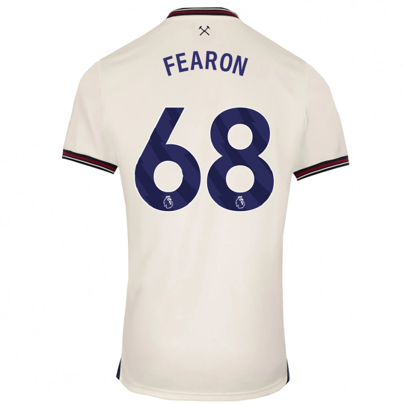 Danxen Bambino Maglia Preston Fearon #68 Bianco Sporco Kit Gara Away 2025/26 Maglietta