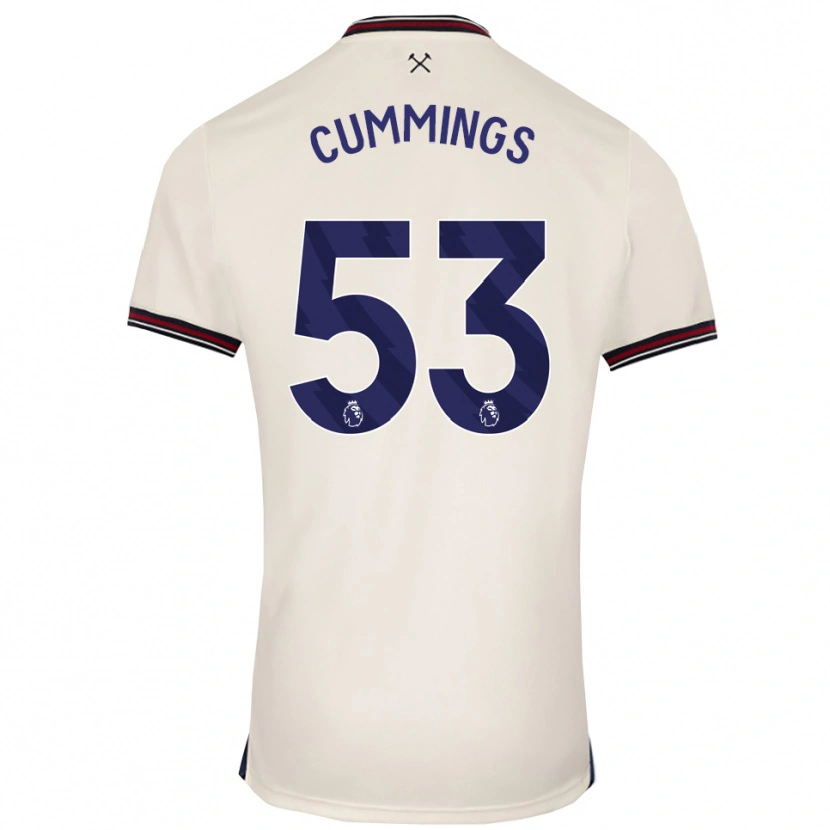 Danxen Bambino Maglia Daniel Cummings #53 Bianco Sporco Kit Gara Away 2025/26 Maglietta