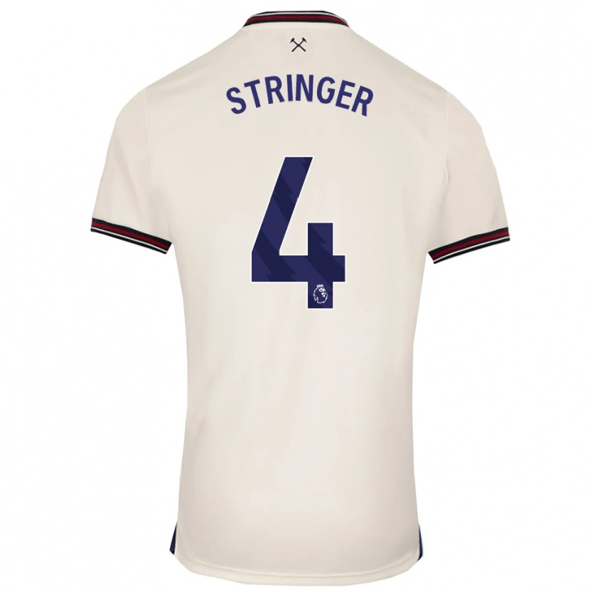 Danxen Bambino Maglia Abbey Leigh Stringer #4 Bianco Sporco Kit Gara Away 2025/26 Maglietta