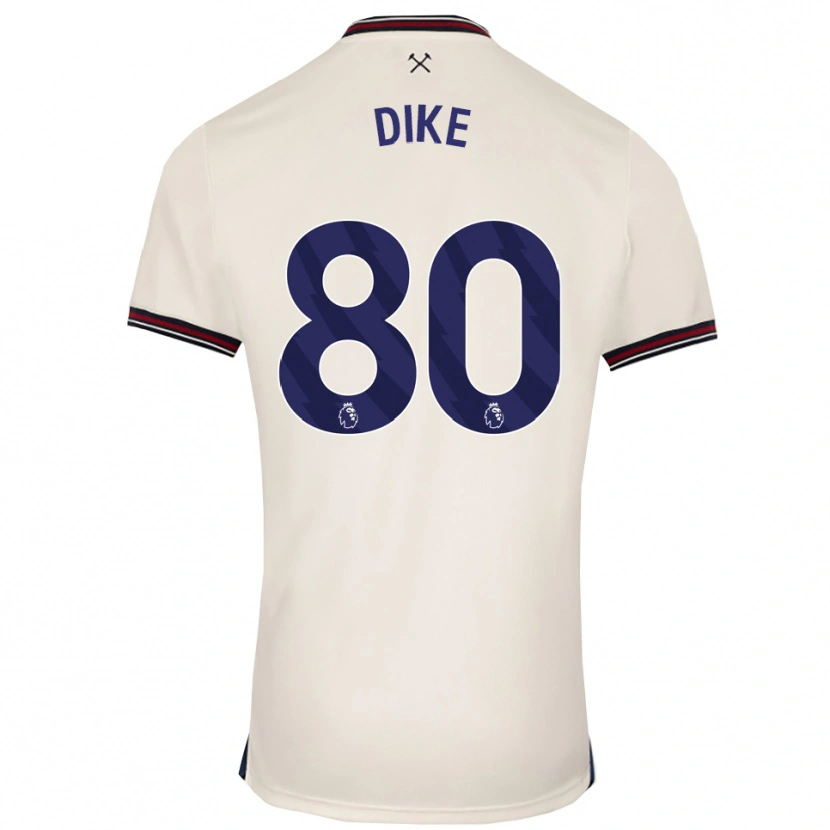 Danxen Bambino Maglia Andre Dike #80 Bianco Sporco Kit Gara Away 2025/26 Maglietta
