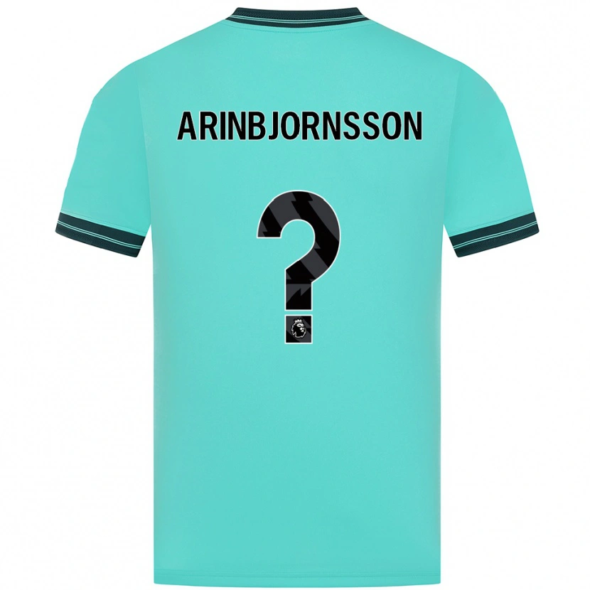 Danxen Bambino Maglia Palmi Arinbjornsson #0 Azzurro Verde Kit Gara Away 2025/26 Maglietta