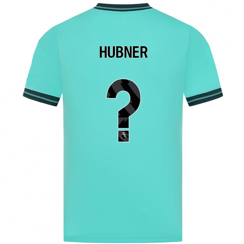 Danxen Bambino Maglia Justin Hubner #0 Azzurro Verde Kit Gara Away 2025/26 Maglietta