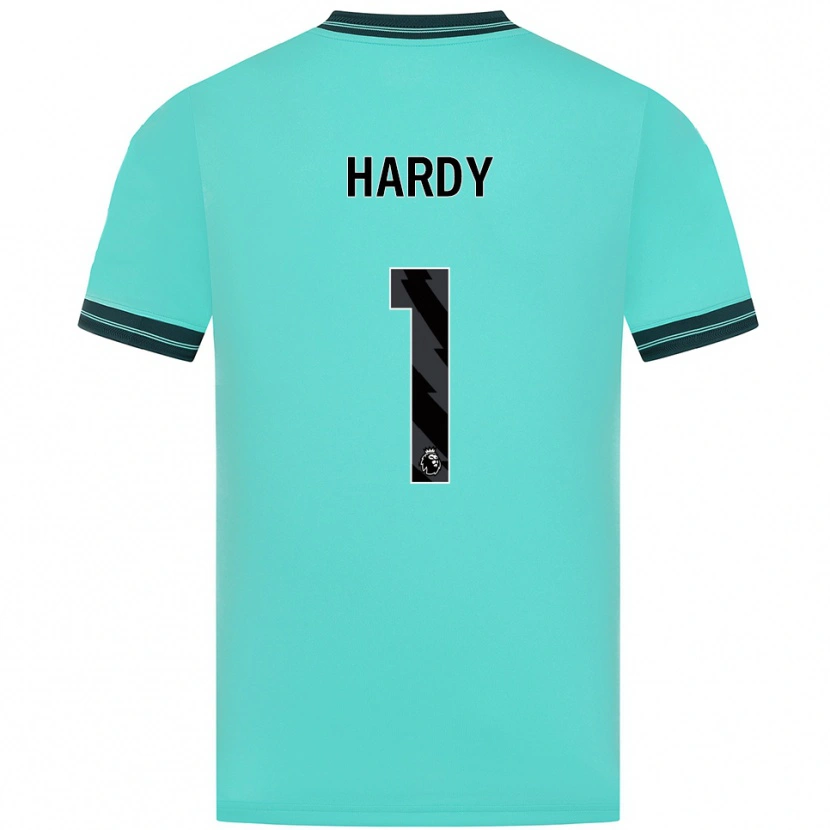 Danxen Bambino Maglia George Hardy #1 Azzurro Verde Kit Gara Away 2025/26 Maglietta