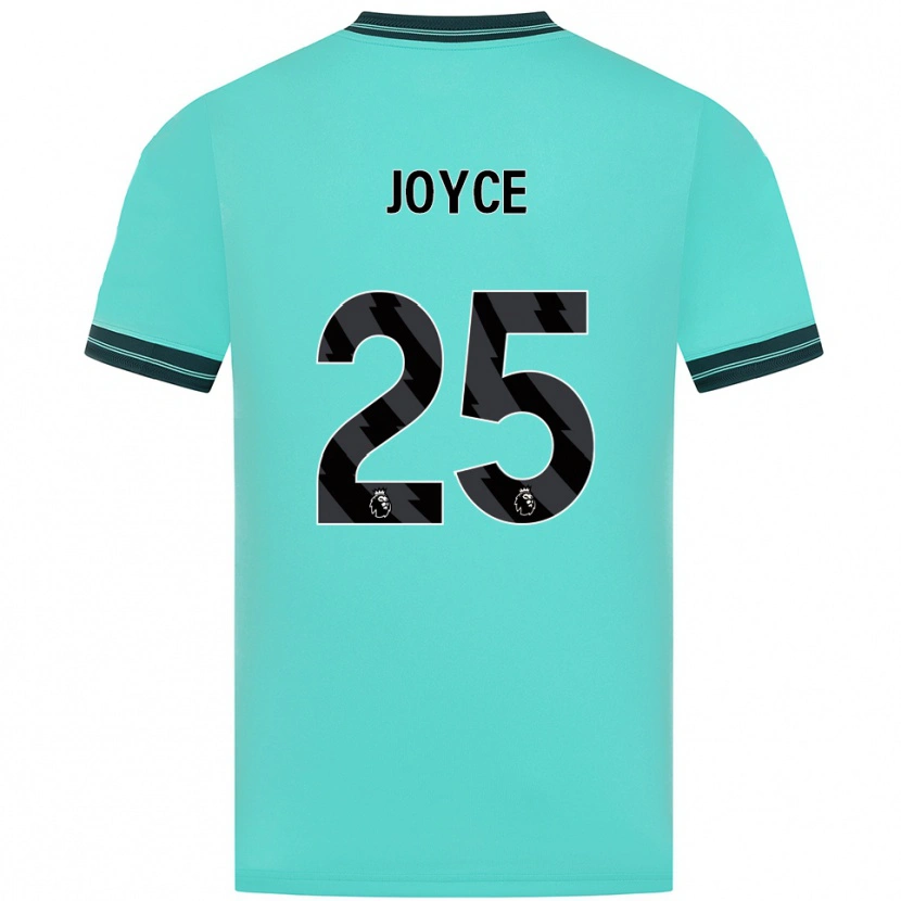 Danxen Bambino Maglia Leonie Joyce #25 Azzurro Verde Kit Gara Away 2025/26 Maglietta