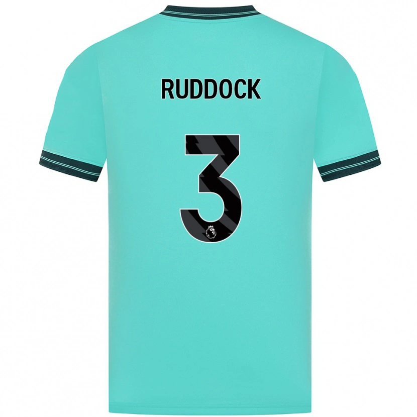 Danxen Bambino Maglia Max Ruddock #3 Azzurro Verde Kit Gara Away 2025/26 Maglietta