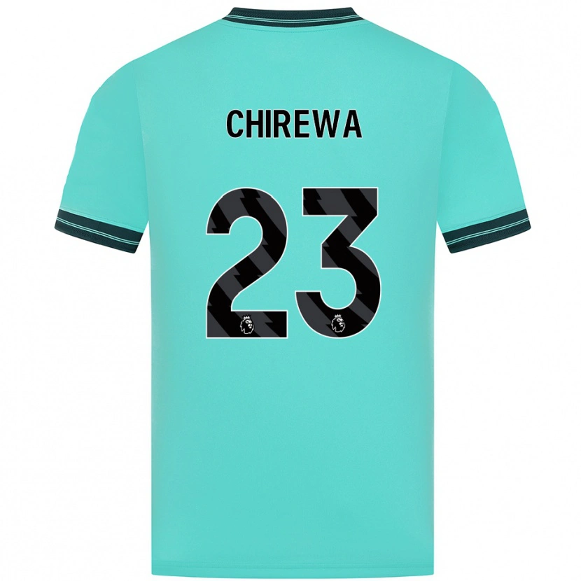 Danxen Bambino Maglia Tawanda Chirewa #23 Azzurro Verde Kit Gara Away 2025/26 Maglietta