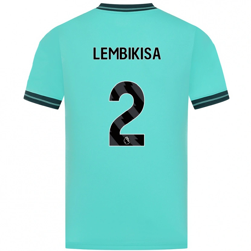 Danxen Bambino Maglia Dexter Lembikisa #2 Azzurro Verde Kit Gara Away 2025/26 Maglietta