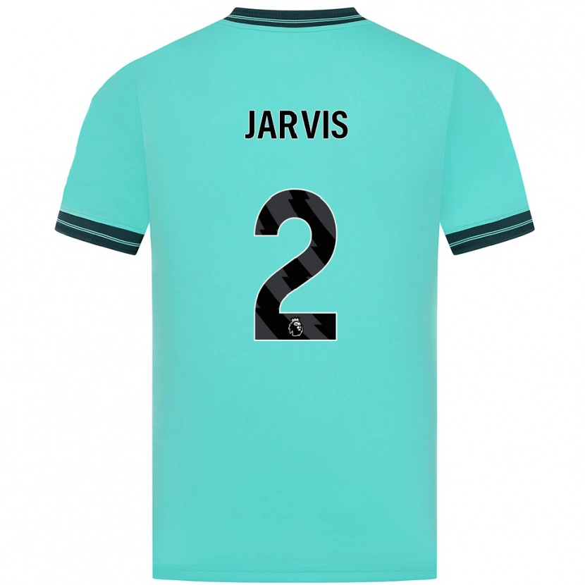 Danxen Bambino Maglia Ryan Jarvis #2 Azzurro Verde Kit Gara Away 2025/26 Maglietta
