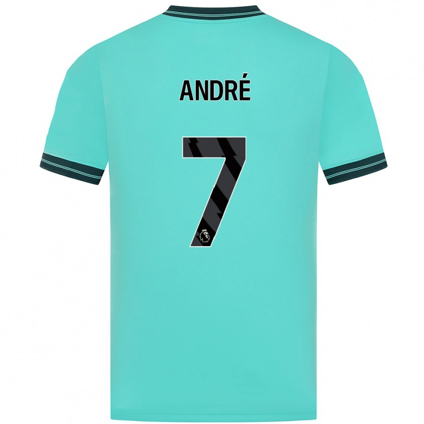 Danxen Bambino Maglia André #7 Azzurro Verde Kit Gara Away 2025/26 Maglietta