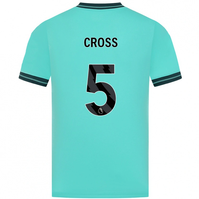 Danxen Bambino Maglia Emma Cross #5 Azzurro Verde Kit Gara Away 2025/26 Maglietta
