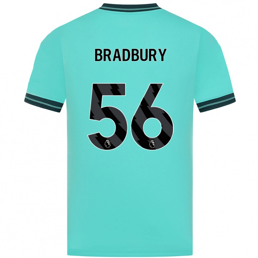 Danxen Bambino Maglia Makenzie Bradbury #56 Azzurro Verde Kit Gara Away 2025/26 Maglietta